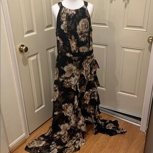 Betsy & Adam Navy Floral Maxi Dress